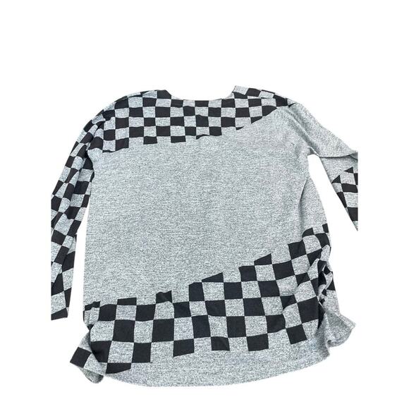 Inoah Women's Gray Black Graphic Print Long Sleeves Pullover T-Shirt Size XL - Picture 4 of 7
